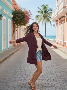 Atmosphere Open Front Cardigan Sweater 12